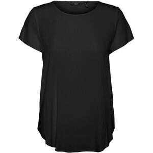 Vero Moda Dámske tričko VMBECCA Regular Fit 10248152 Black M