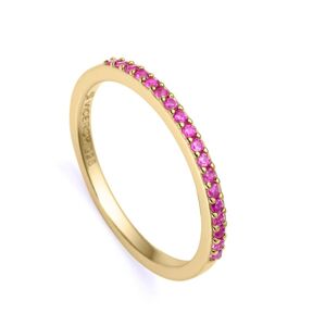 Viceroy Elegantný pozlátený prsteň s ružovými zirkónmi Trend 9118A012 54 mm