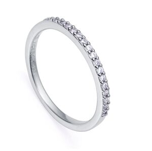 Viceroy Elegantný strieborný prsteň s čírymi zirkónmi Clasica 9118A014 52 mm