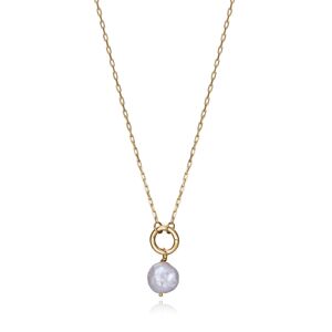 Viceroy Nežný pozlátený náhrdelník s perlou Elegant 13179C100-60