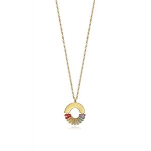 Viceroy Pozlátený náhrdelník sa trblietavým kruhovým príveskom 15109C000-36