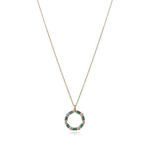 Viceroy Prekrásny pozlátený náhrdelník so zirkónmi Elegant 9120C100-39