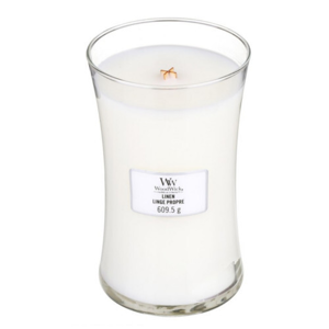 WoodWick Vonná sviečka váza Linen 609,5 g