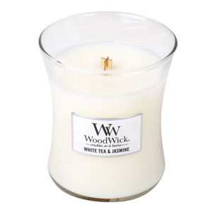 WoodWick Vonná sviečka váza White Tea & Jasmine 275 g