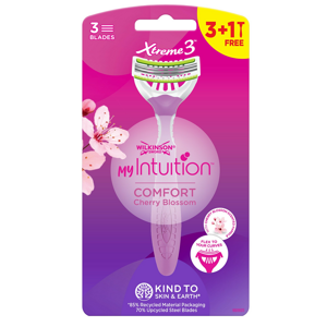 Wilkinson Sword Jednorazový holiaci strojček pre ženy My Intuition Comfort Cherry Blossom 3+1 ks