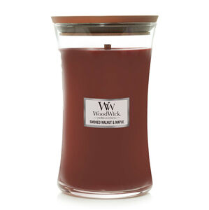 WoodWick Vonná sviečka váza veľká Smoked Walnut & Maple 609,5 g