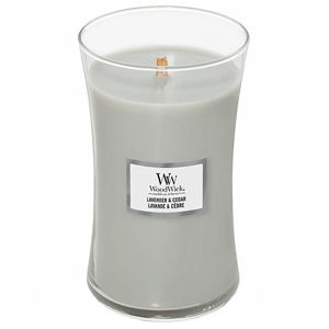 WoodWick Vonná sviečka váza veľká Lavender & Cedar 609,5 g