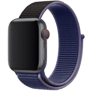 4wrist Prevliekací športový remienok na Apple Watch – Modrá/Čierna 42/44/45/49 mm
