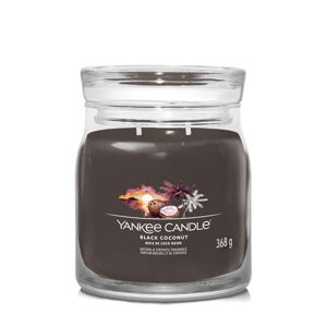 Yankee Candle Aromatická sviečka Signature sklo stredná Black Coconut 368 g